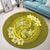 Hawaii Yin Yang Turtle Shark Hibiscus Plumeria Round Carpet - Yellow - AH - Polynesian Pride