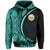 Hawaii Polynesian Hoodie Turquoise Round Style - Polynesian Pride