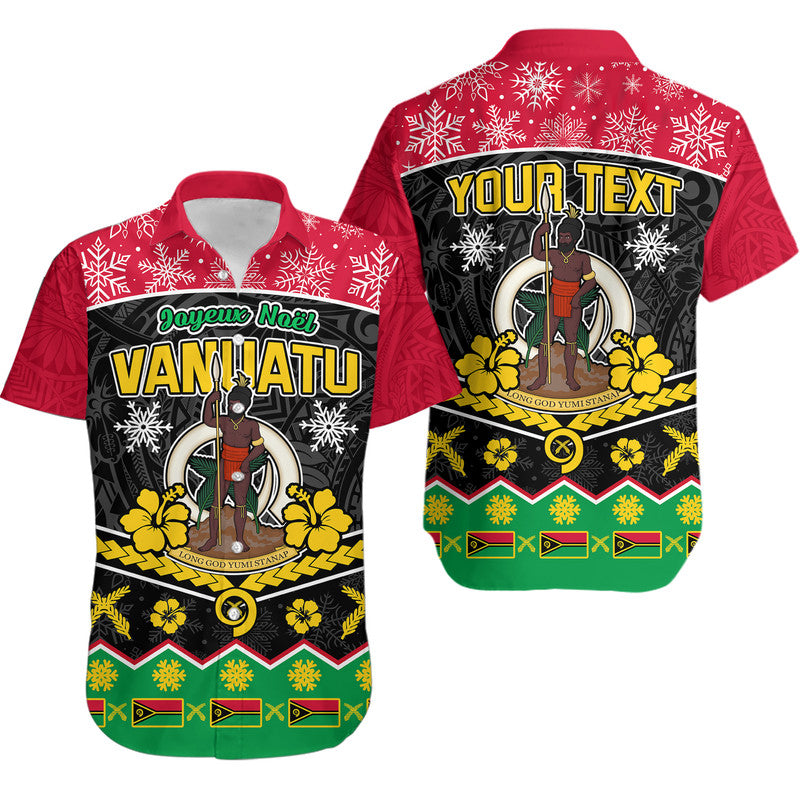 (Custom Personalised) Vanuatu Tribal Polynesian Christmas Vibe Hawaiian Shirt LT9 Red - Polynesian Pride