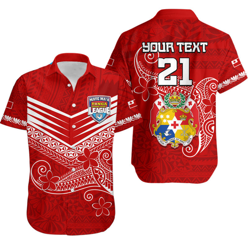 (Custom Personalised) Tonga Mate Ma'a Rugby Kupesi Hawaiian Shirt LT9 Red - Polynesian Pride
