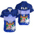 Fiji Coat Of Arms Hawaiian Shirt Polynesian Tapa Palm Tree LT9 Blue - Polynesian Pride