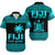 Fiji Rugby Sevens Hawaiian Shirt Simple Blue Style LT9 Blue - Polynesian Pride