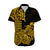 Hawaii Kakau Matching Dress and Hawaiian Shirt Polynesian Flower Tribal Gold Version LT9 - Polynesian Pride