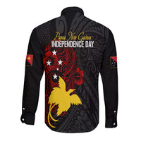 Personalised Papua New Guinea 49th Independence Long Sleeves Button Shirt Tribal Turtle LT7 - Polynesian Pride