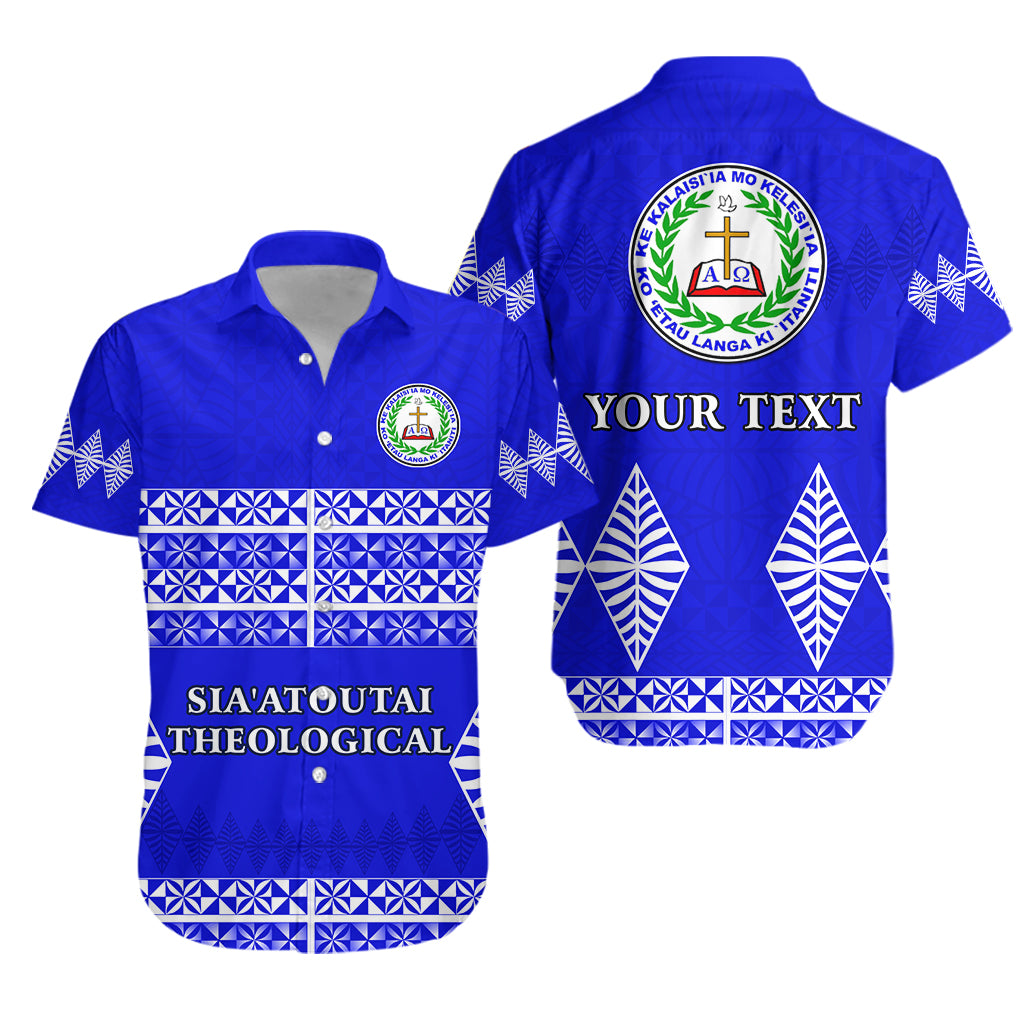 (Custom Personalised) Sia'atoutai Theological College Hawaiian Shirt Tonga Pattern LT13 Unisex Blue - Polynesian Pride