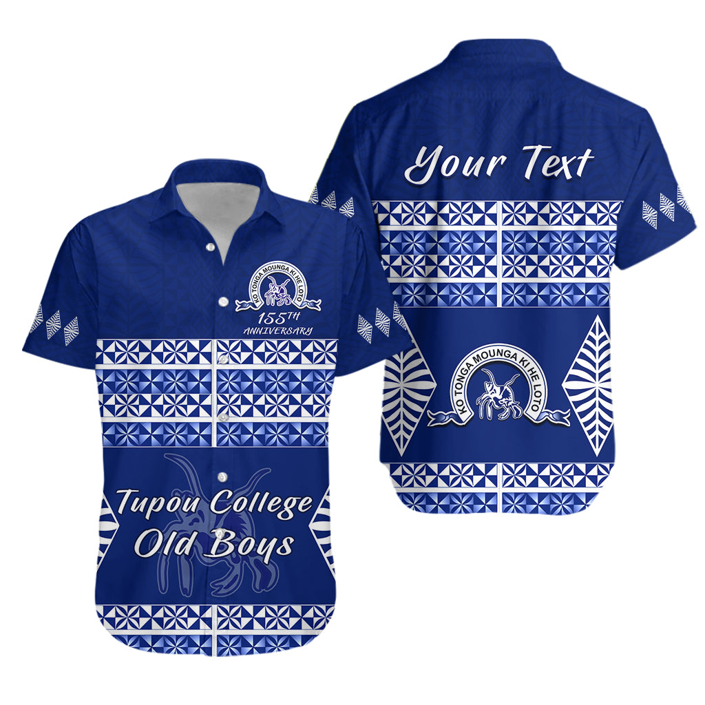 (Custom Personalised) Old Boys of Tupou College Hawaiian Shirt 155th Anniversary LT13 Unisex Blue - Polynesian Pride