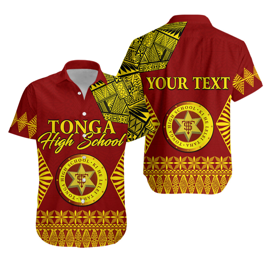 (Custom Personalised) Tonga High School Hawaiian Shirt Tongan Ngatu LT13 Unisex Red - Polynesian Pride