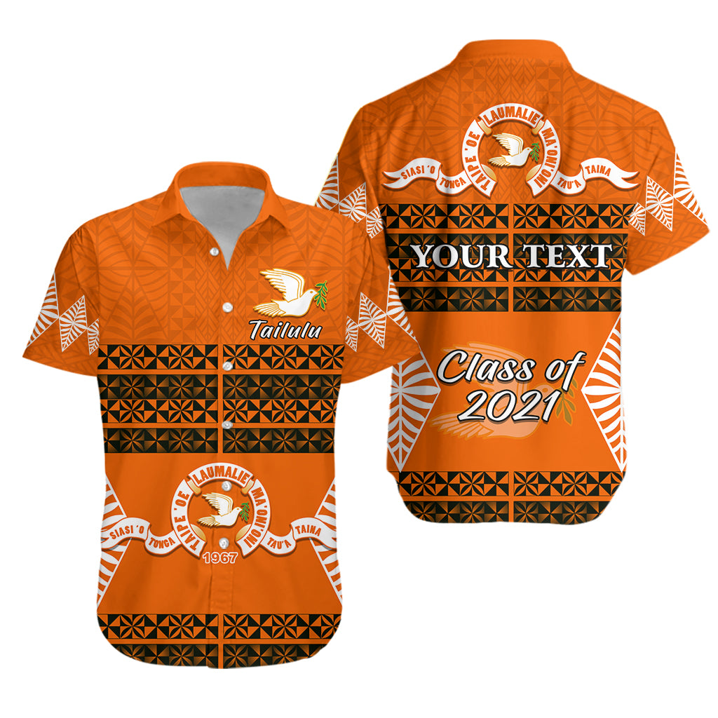 (Custom Personalised) Tailulu College Hawaiian Shirt Tonga Pattern - Class Year and Your Text LT13 Unisex Orange - Polynesian Pride