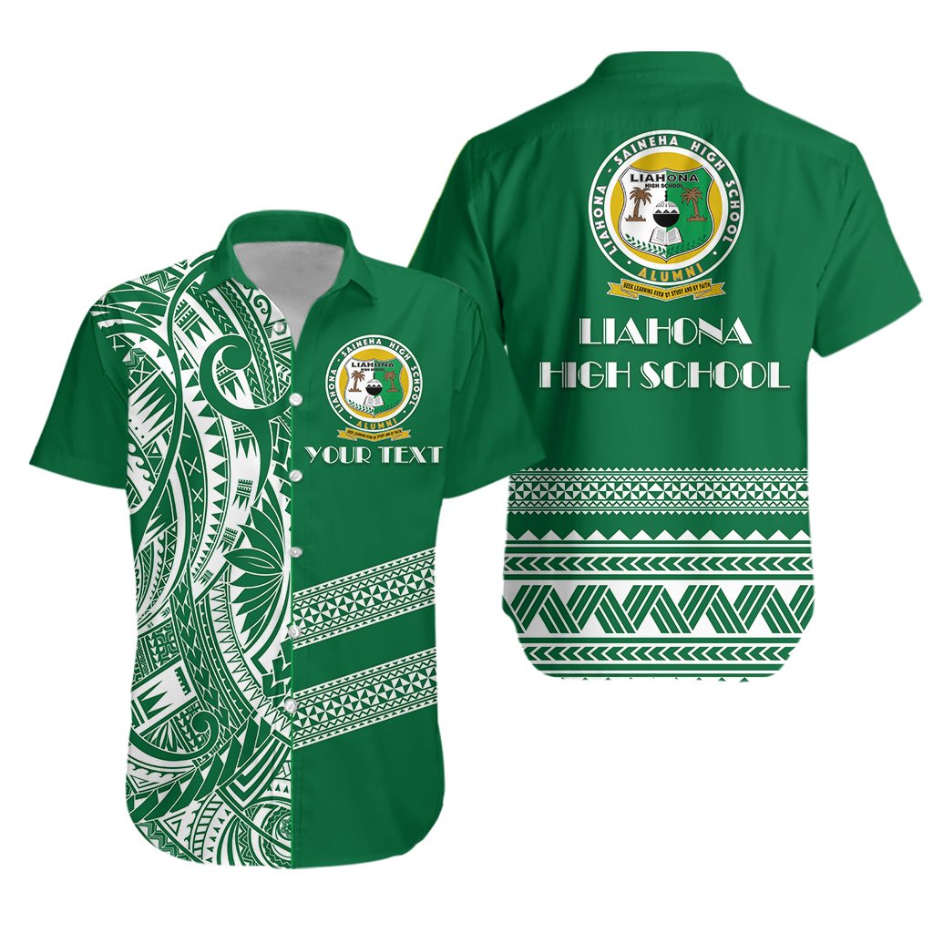 (Custom Personalised) Liahona High School Hawaiian Shirt Fresh Tonga Green - Polynesian Pride