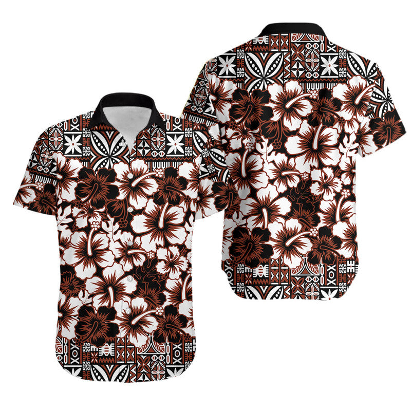 Fiji Hibiscus Festival Hawaiian Shirt Brown LT6 Unisex Brown - Polynesian Pride