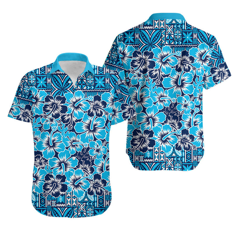 Fiji Hibiscus Festival Hawaiian Shirt Blue LT6 Unisex Blue - Polynesian Pride