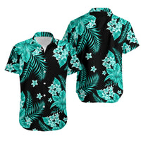 Hawaii Summer Colorful Matching Dress and Hawaiian Shirt Turquesa LT6 - Polynesian Pride