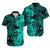 Hawaii Flowers Mix Tribal Pattern Hawaiian Shirt LT6 Unisex Turquoise - Polynesian Pride