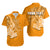 Custom Polynesian Matching Dress And Shirt with Tribal Hammerhead Shark Wheat LT6 - Polynesian Pride