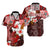 Custom Hawaiian Tribal Hammerhead Shark Tattoo Matching Hawaiian Shirt and Dress with Polynesian Hibiscus Red LT6 - Polynesian Pride