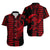 Hawaii Kakau Matching Dress and Hawaiian Shirt Polynesian Warrior Red LT6 - Polynesian Pride