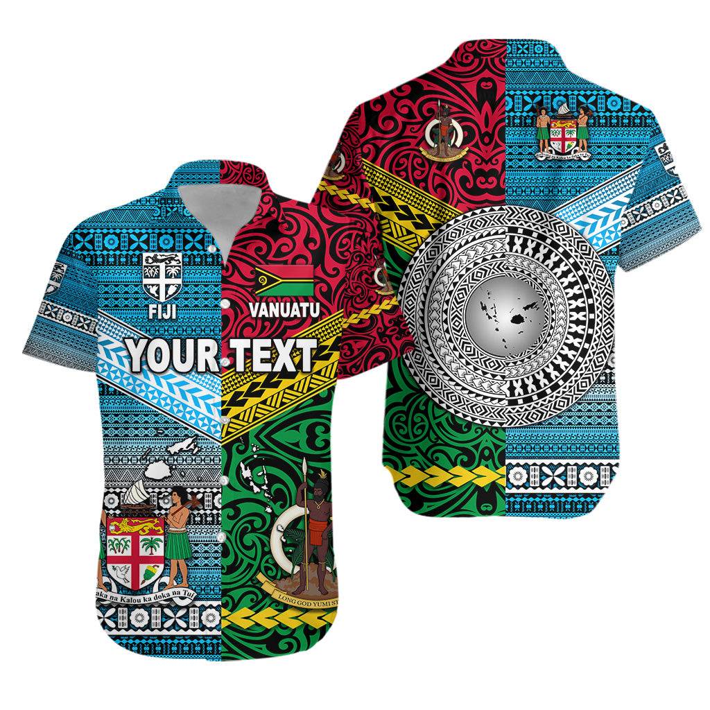 (Custom Personalised) Vanuatu And Fiji Hawaiian Shirt Together - Bright Color LT8 Unisex Red - Polynesian Pride