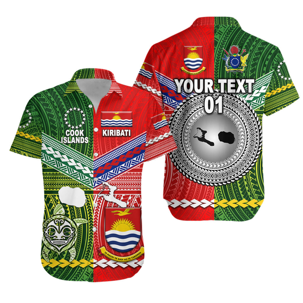 (Custom Personalised) Kiribati And Cook Islands Hawaiian Shirt Together LT8 - Polynesian Pride