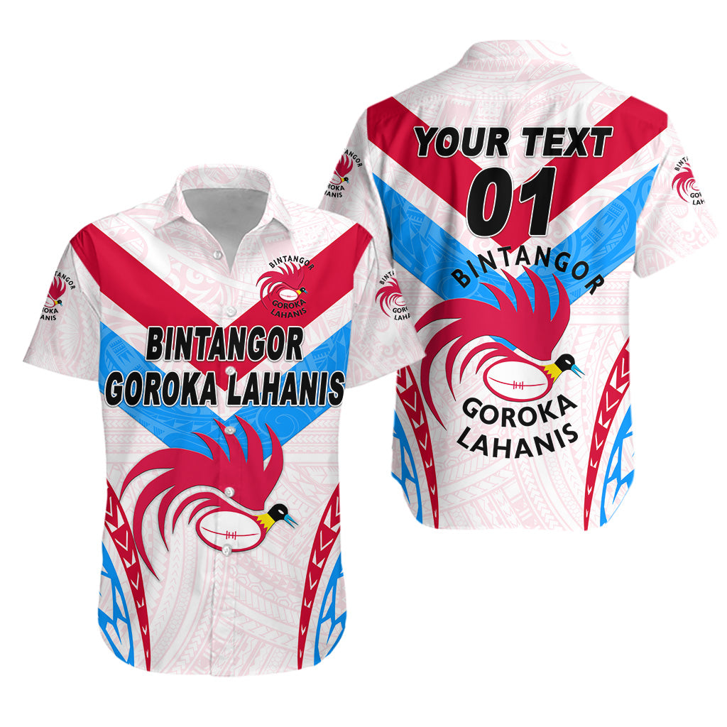 (Custom Personalised) Papua New Guinea Bintangor Goroka Lahanis Hawaiian Shirt Rugby Original Style - White, Custom Text And Number LT8 Unisex White - Polynesian Pride