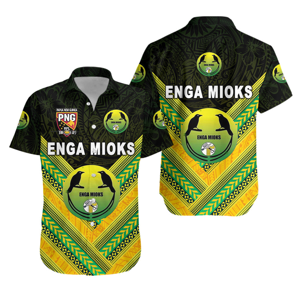 Papua New Guinea Enga Mioks Hawaiian Shirt Rugby Original Style - Black LT8 Unisex Black - Polynesian Pride