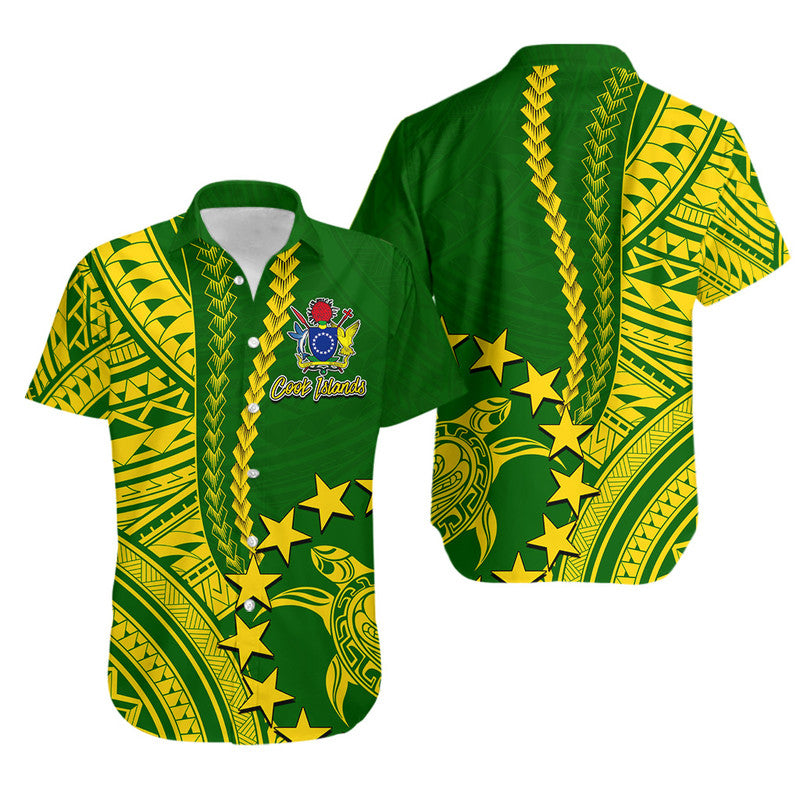 Cook Islands Polynesian Hawaiian Shirt LT6 Unisex Green - Polynesian Pride