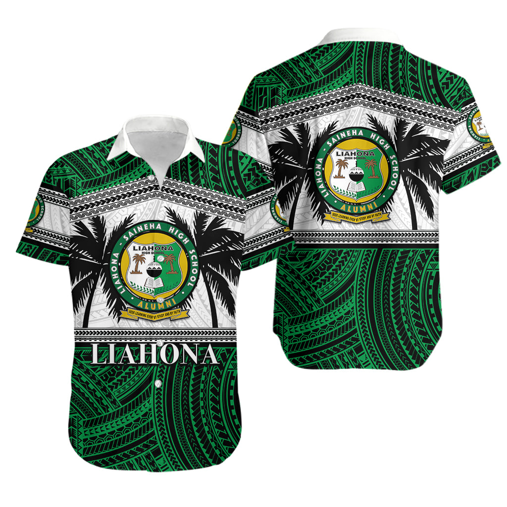 Tonga Liahona High School Hawaiian Shirt Polynesian Patterns LT6 Unisex Green - Polynesian Pride