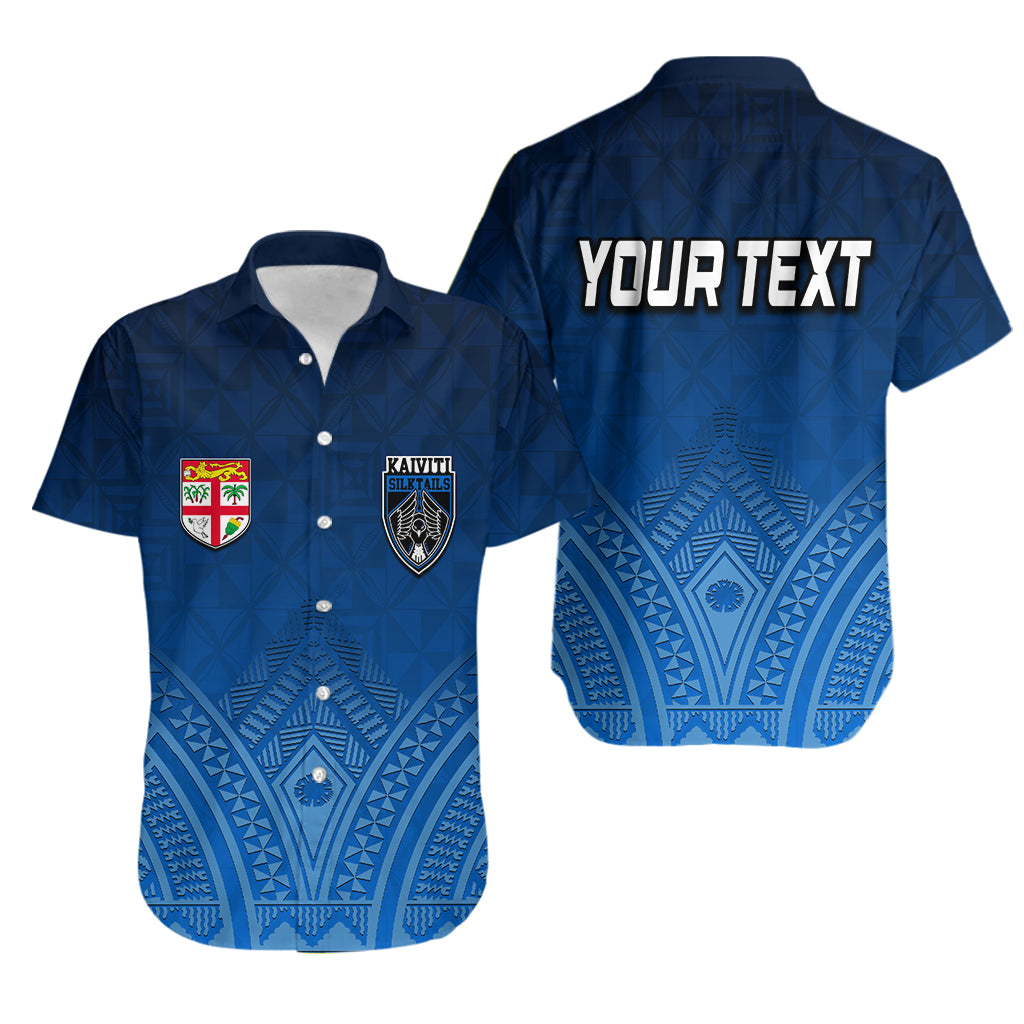 (Custom Personalised)Fiji Kaiviti Silktails Rugby Hawaiian Shirt LT6 Unisex Blue - Polynesian Pride