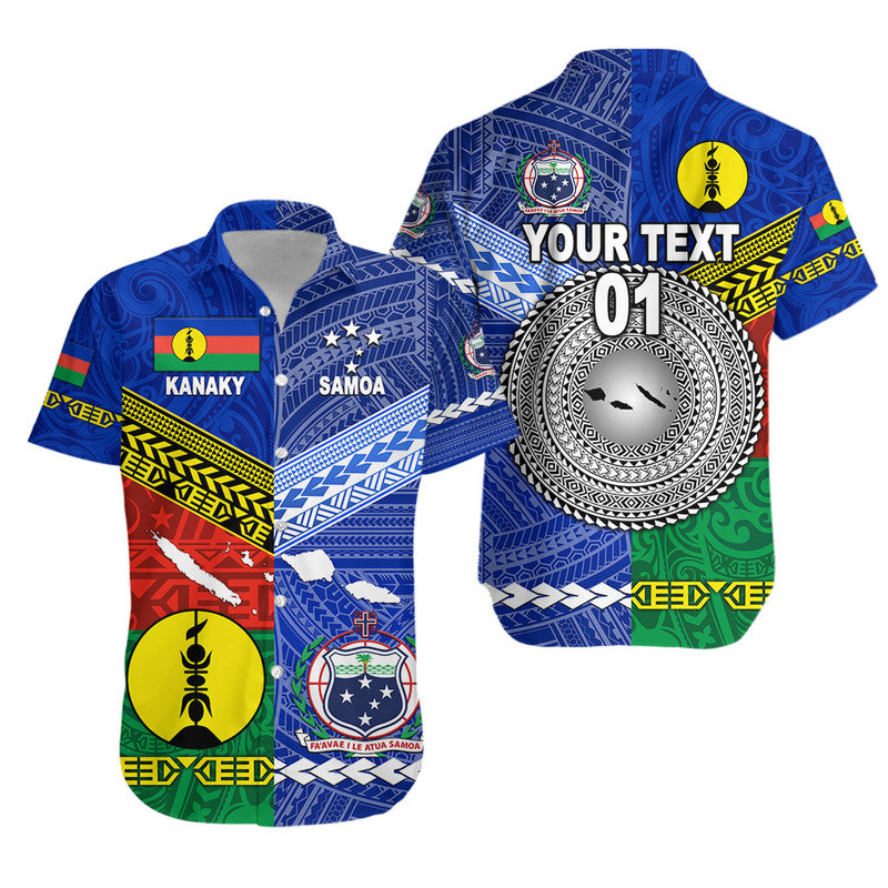 (Custom Personalised) Samoa And Kanaky New Caledonia Hawaiian Shirt Together LT8 Unisex Blue - Polynesian Pride