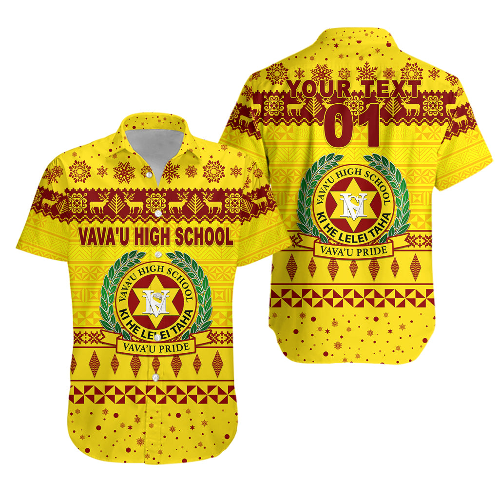 (Custom Personalised) Vava'u High School Christmas Hawaiian Shirt Simple Style - Gold LT8 - Polynesian Pride