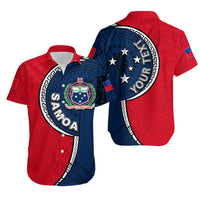 (Custom Personalised) Samoa Tribal Tattoo Hawaiian Shirt No.1 LT6 Unisex Red - Polynesian Pride