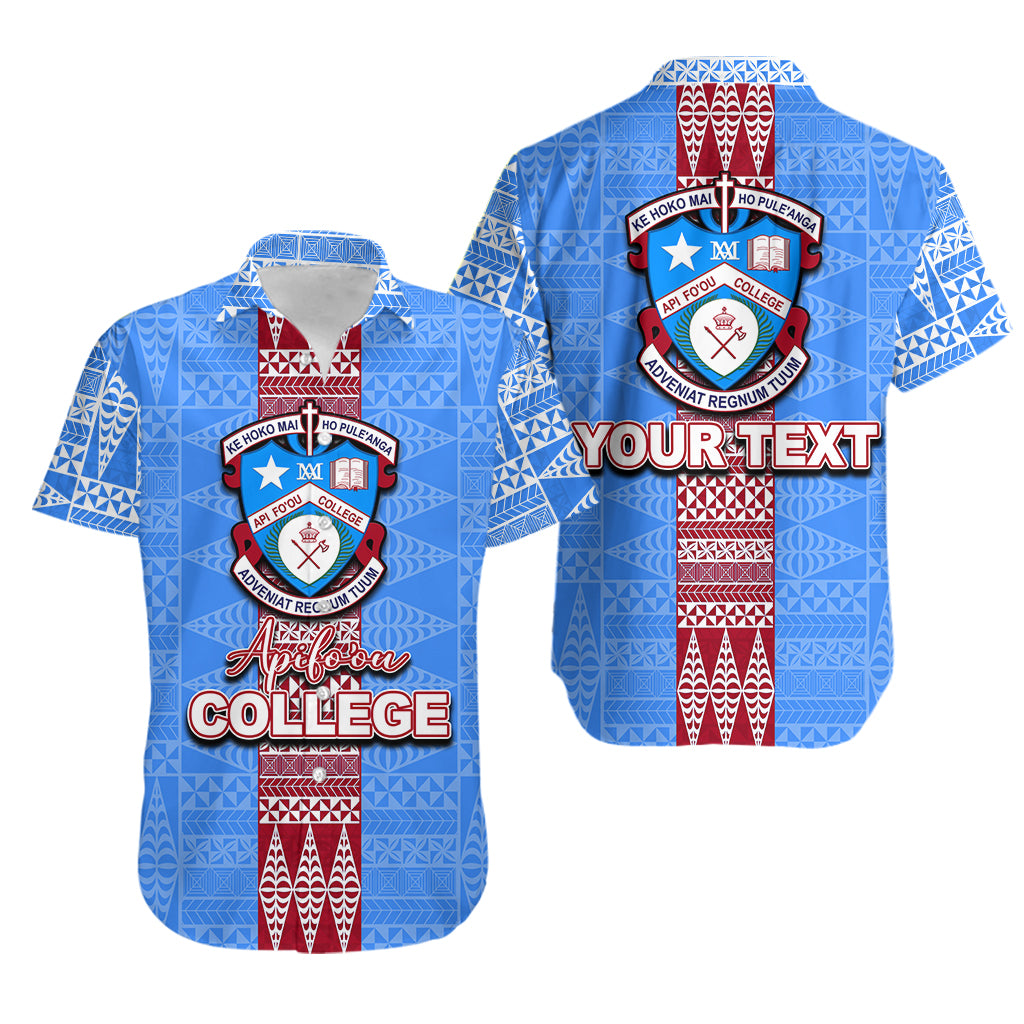 (Custom Personalised) Tonga Apifoou College Hawaiian Shirts Tonga Simple Style LT6 Unisex Blue - Polynesian Pride