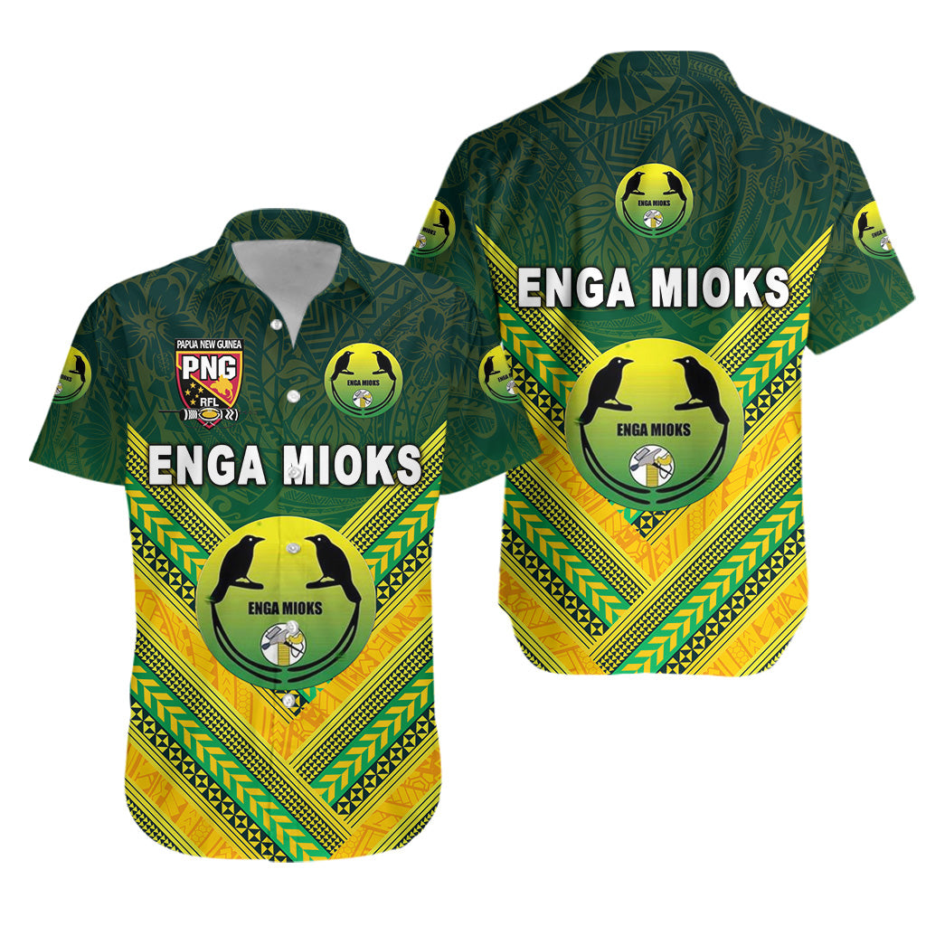 Papua New Guinea Enga Mioks Hawaiian Shirt Rugby Original Style - Green LT8 Unisex Green - Polynesian Pride