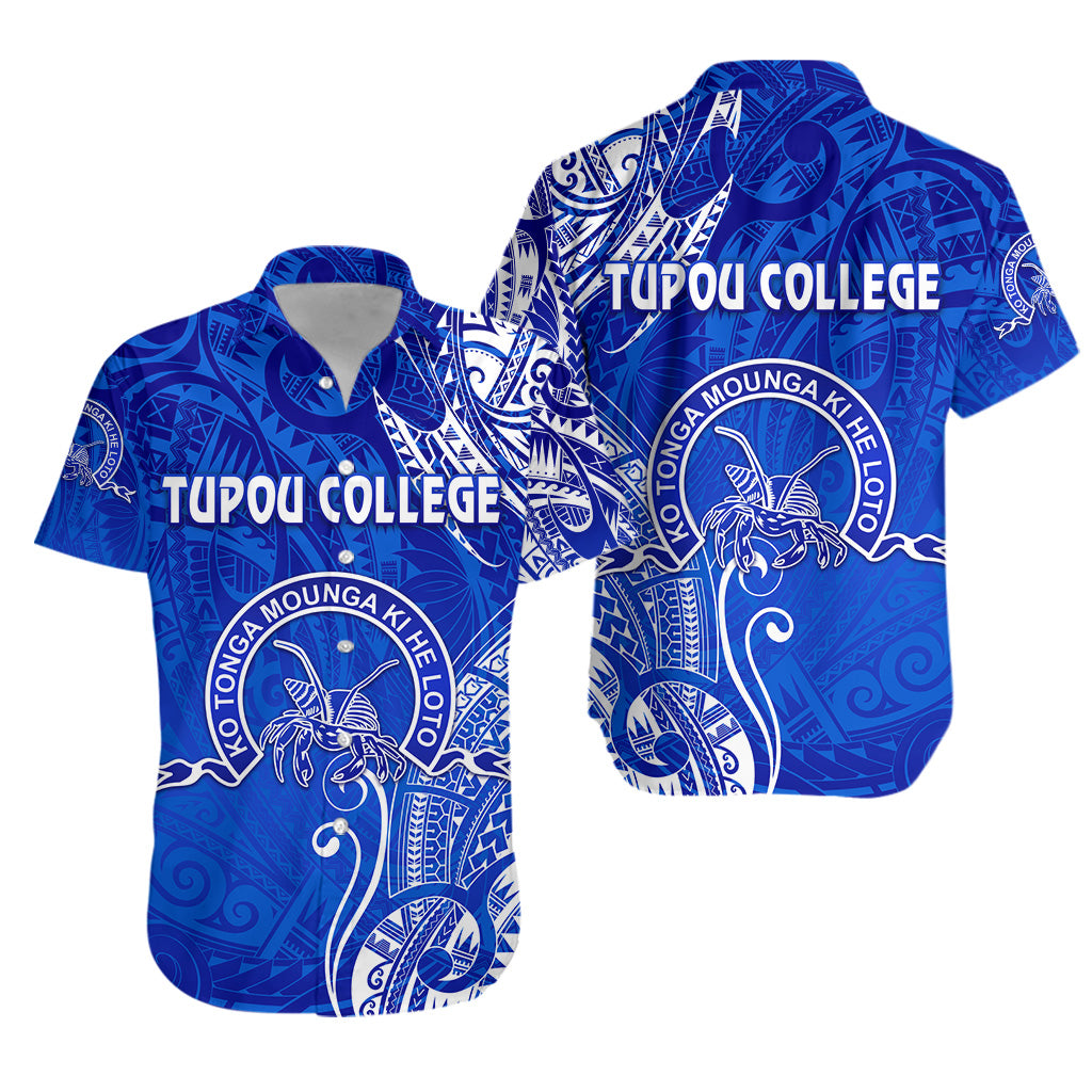 Tonga Tupou College Hawaiian Shirt Simple Vibes - Blue LT8 Unisex Blue - Polynesian Pride