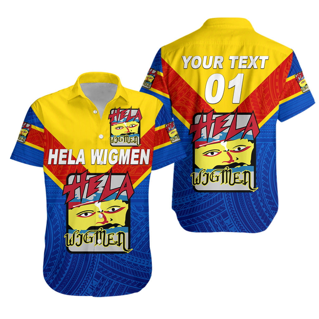 (Custom Personalised) Papua New Guinea Hela Wigmen Hawaiian Shirt Rugby Original Style, Custom Text And Number LT8 Unisex Blue - Polynesian Pride