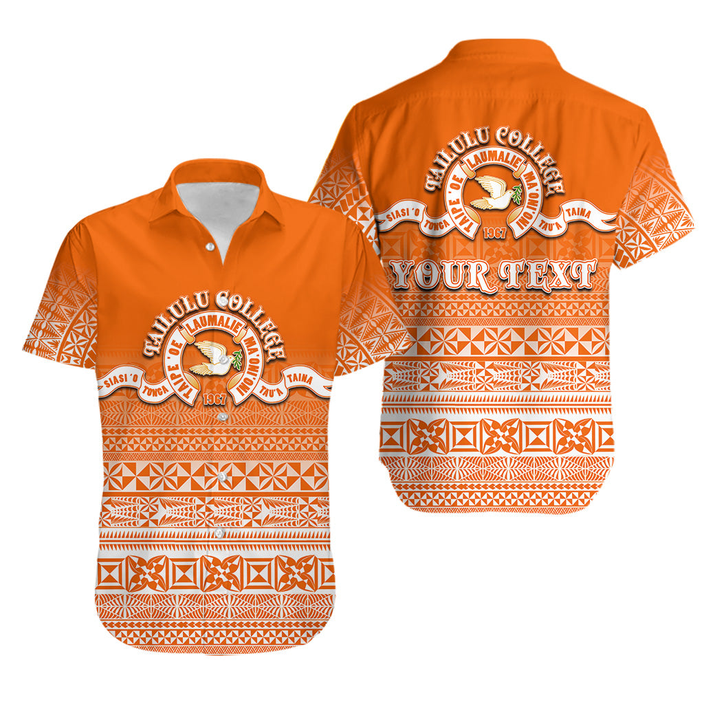 (Custom Personalised)Tailulu College Hawaiian Shirt Tonga Patterns Style LT6 Unisex Orange - Polynesian Pride