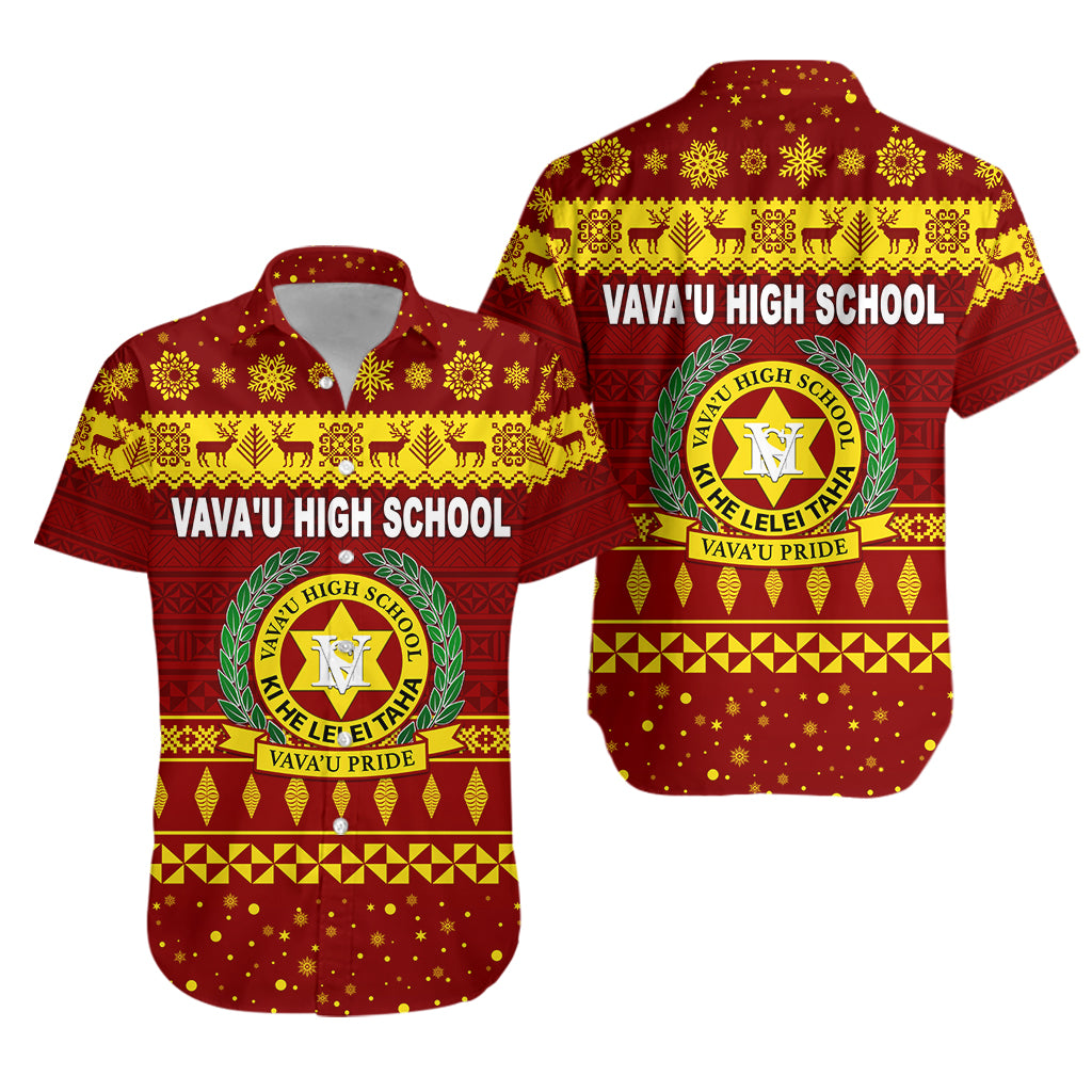 Vava'u High School Christmas Hawaiian Shirt Simple Style - Maroon LT8 - Polynesian Pride