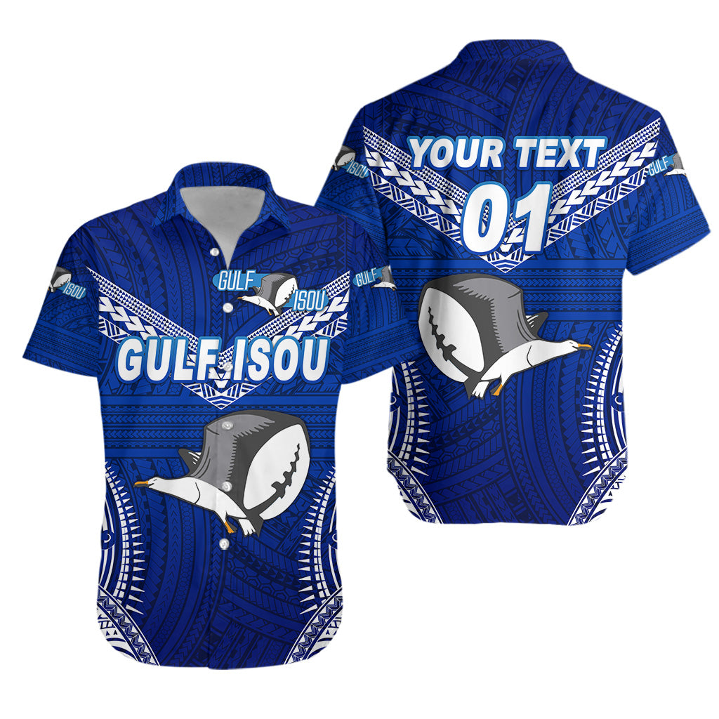 (Custom Personalised) Papua New Guinea PRK Gulf Isou Hawaiian Shirt Rugby Original Style - Blue, Custom Text And Number LT8 Unisex Blue - Polynesian Pride