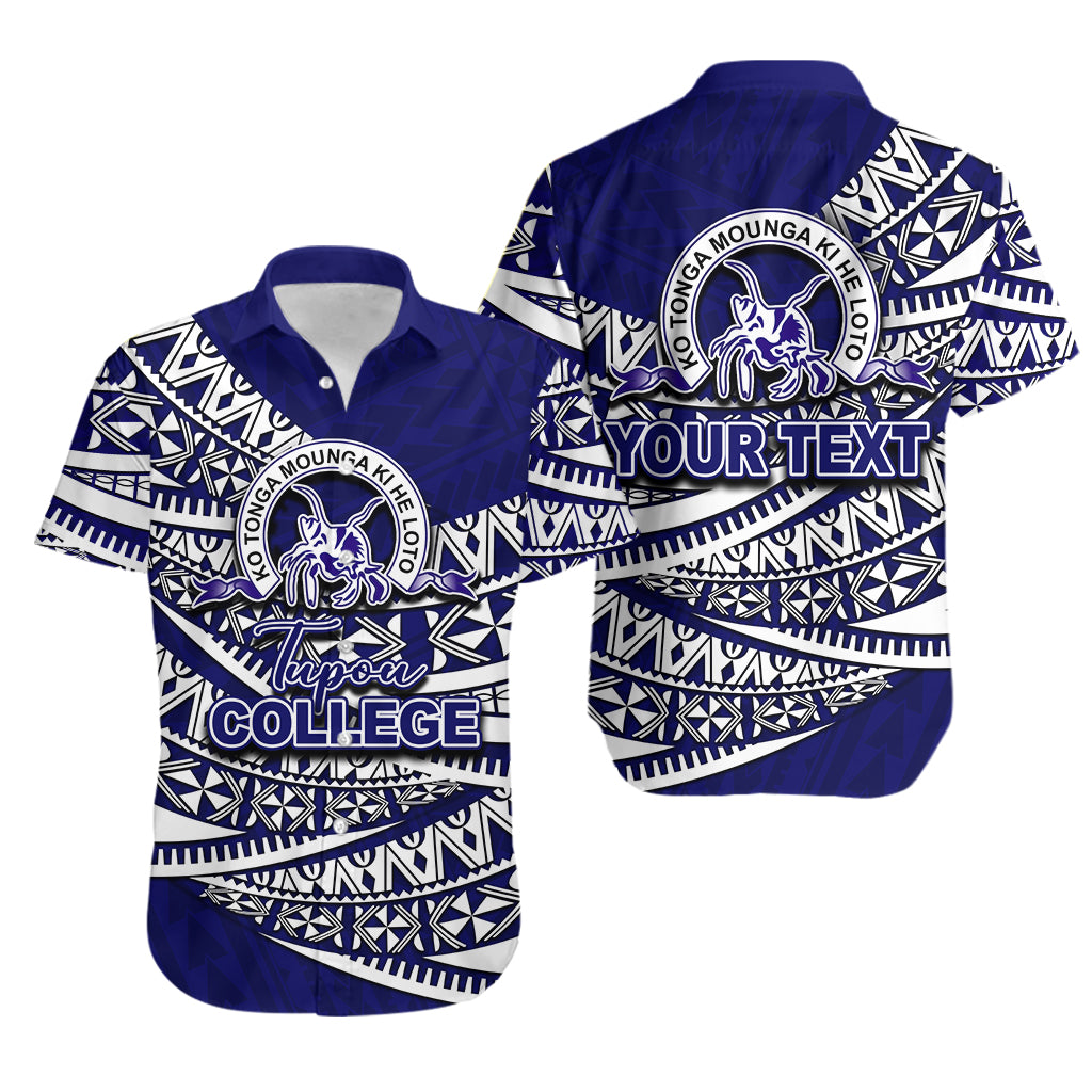 (Custom Personalised) Tupou College Hawaiian Shirts Tonga Tribal LT6 Unisex Blue - Polynesian Pride