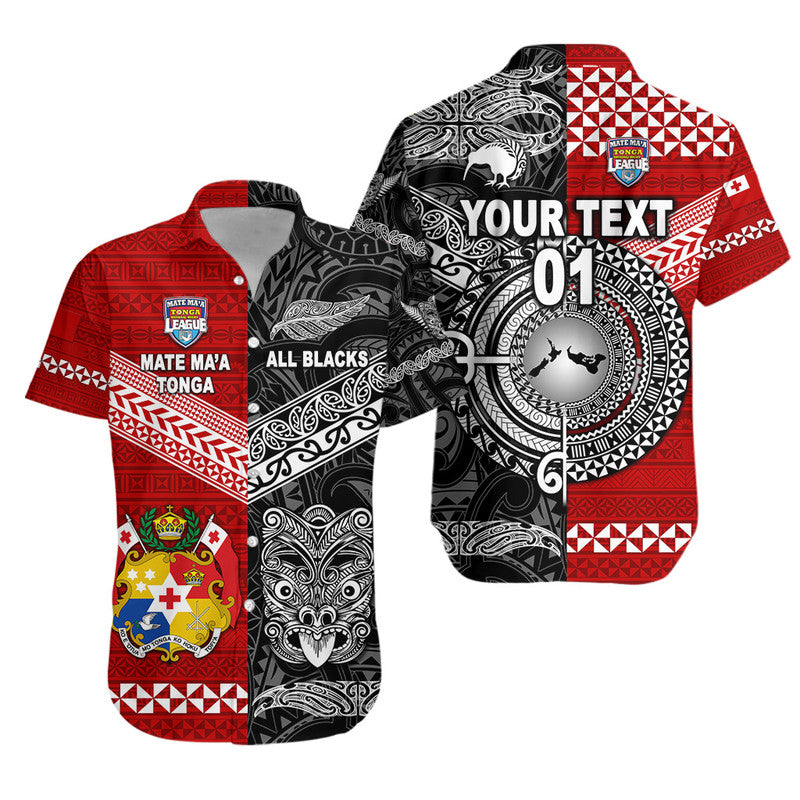 (Custom Personalised) Mate Ma'a Tonga Ngatu And New Zealand Maori All Black Aboriginal Hawaiian Shirt Rugby Together LT8 - Polynesian Pride