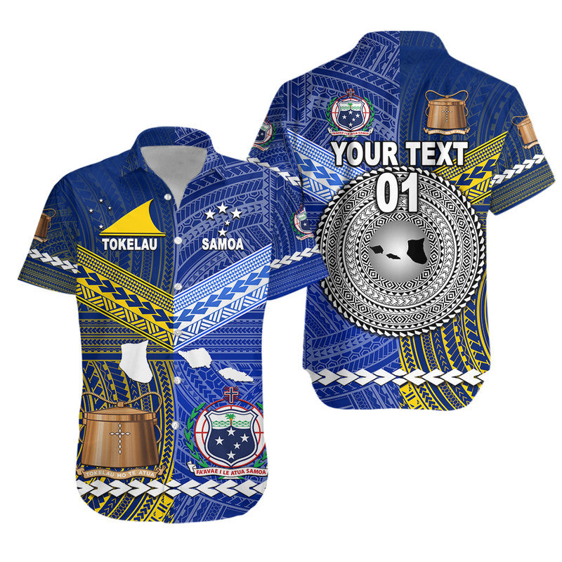 (Custom Personalised) Samoa And Tokelau Hawaiian Shirt Together LT8 Unisex Blue - Polynesian Pride