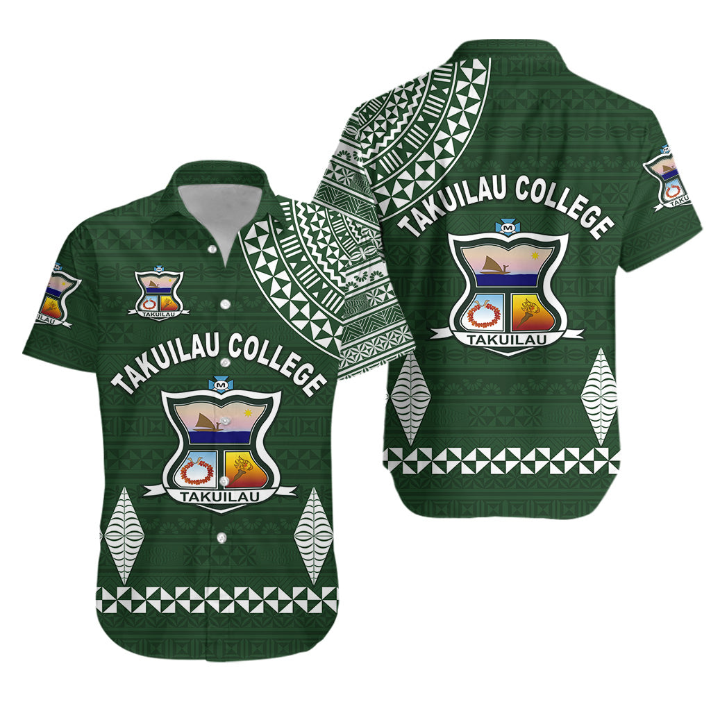 Tonga Takuilau College Hawaiian Shirt Simple Style LT8 Unisex Green - Polynesian Pride