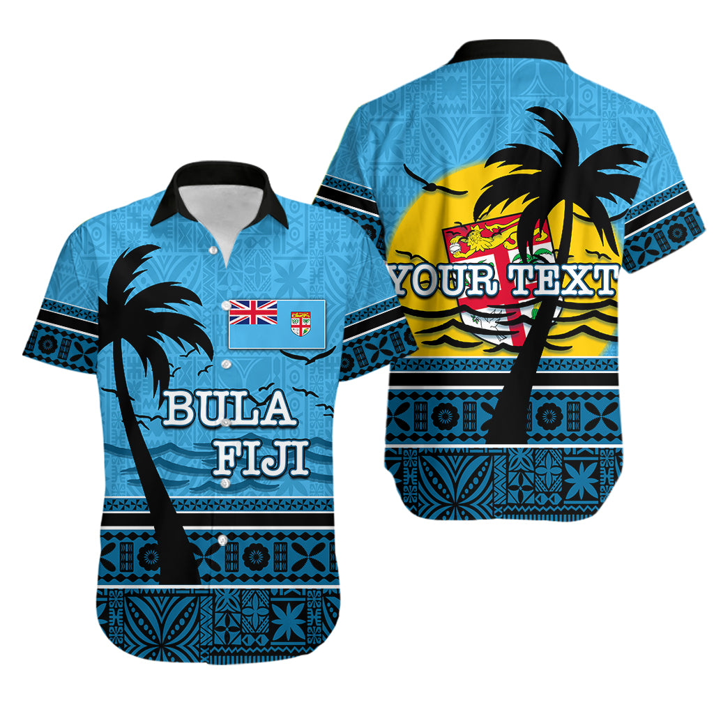 (Custom Personalised)Bula Fiji Hawaii Shirt Shirt Tapa LT6 Unisex Blue - Polynesian Pride