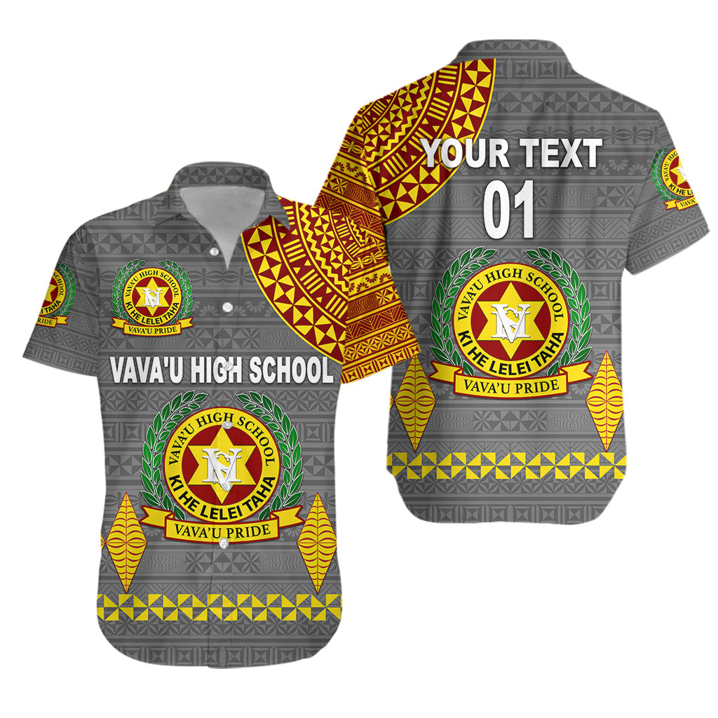 (Custom Personalised) Tonga Vava'u High School Hawaiian Shirt Simple Style - Grey LT8 - Polynesian Pride