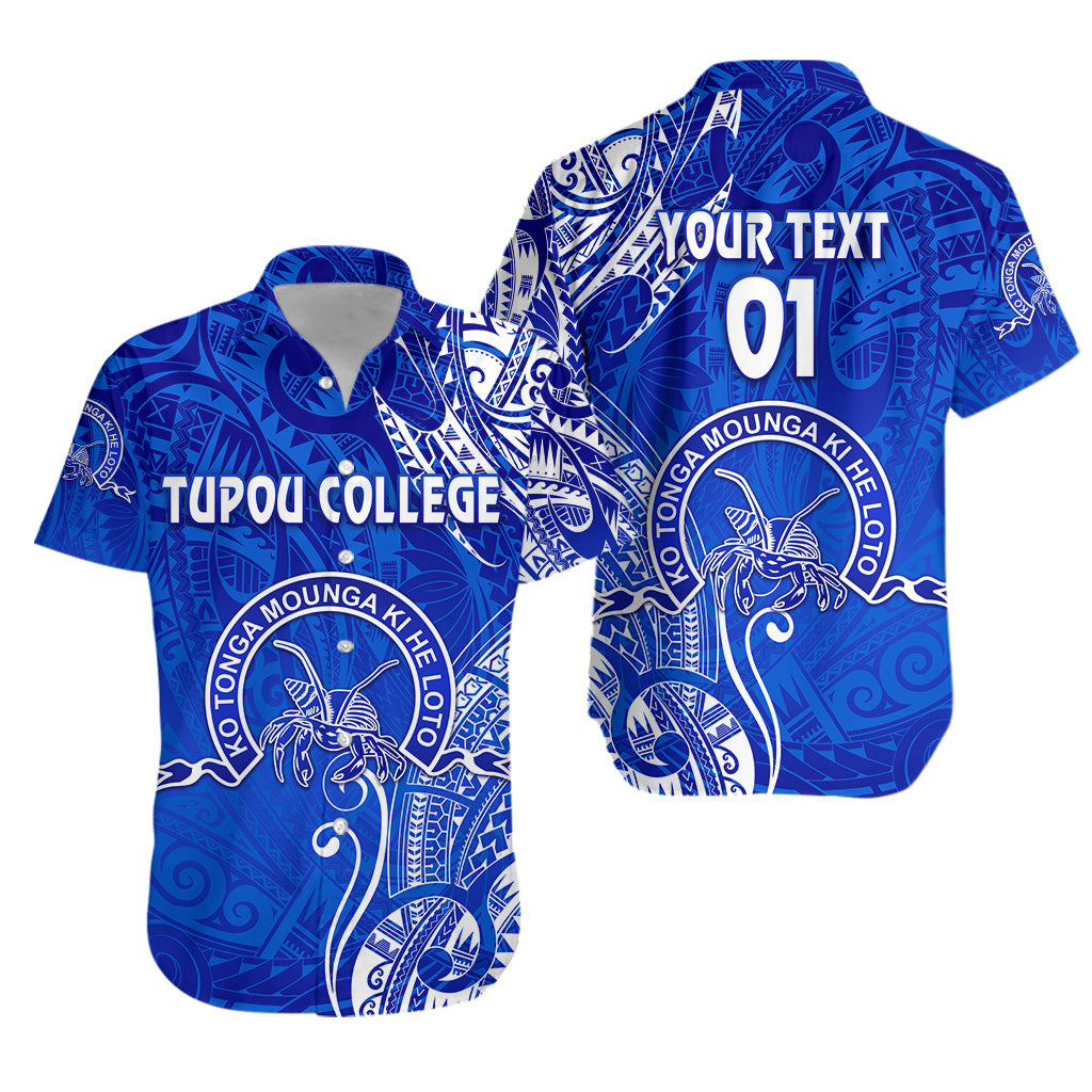 (Custom Personalised) Tonga Tupou College Hawaiian Shirt Simple Vibes - Blue, Custom Text And Number LT8 Unisex Blue - Polynesian Pride