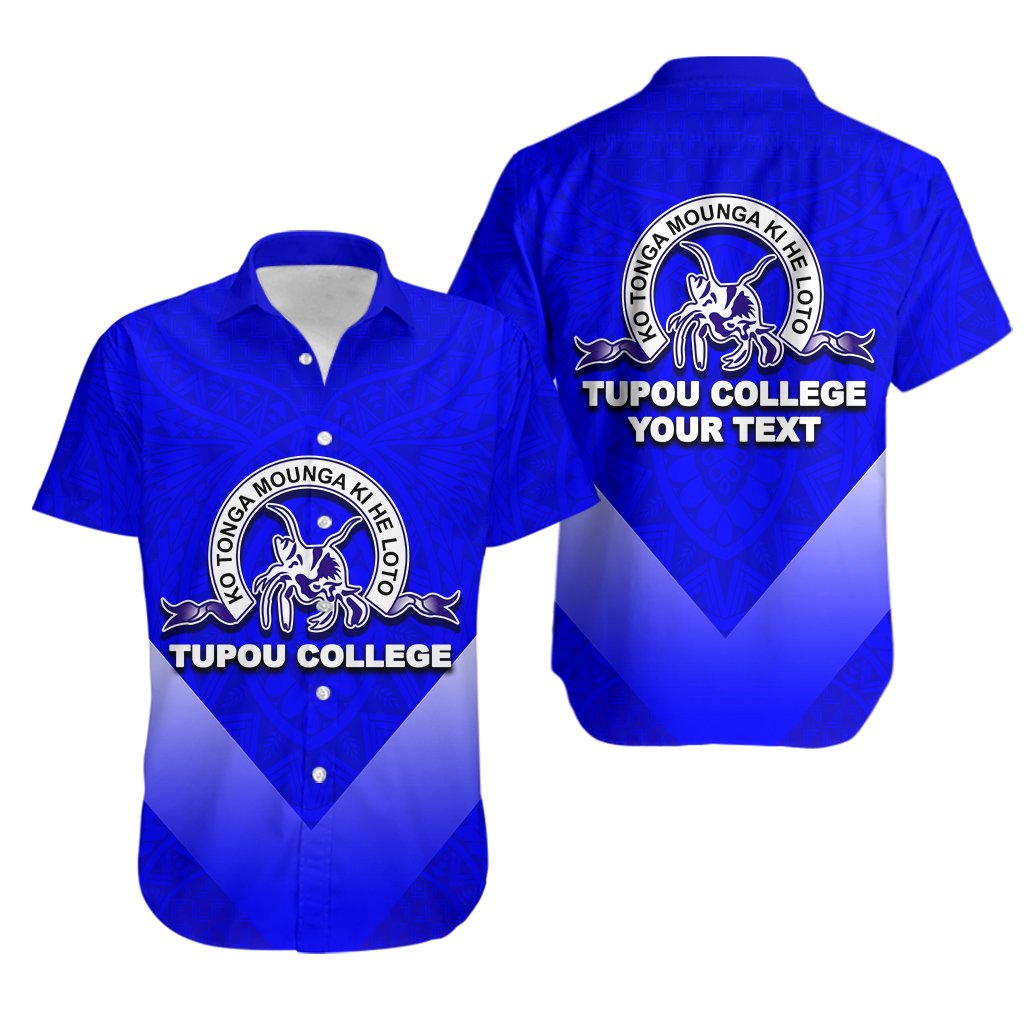 (Custom Personalised) Tupou College Toloa Hawaiian Shirt Polynesian Style Unisex Blue - Polynesian Pride