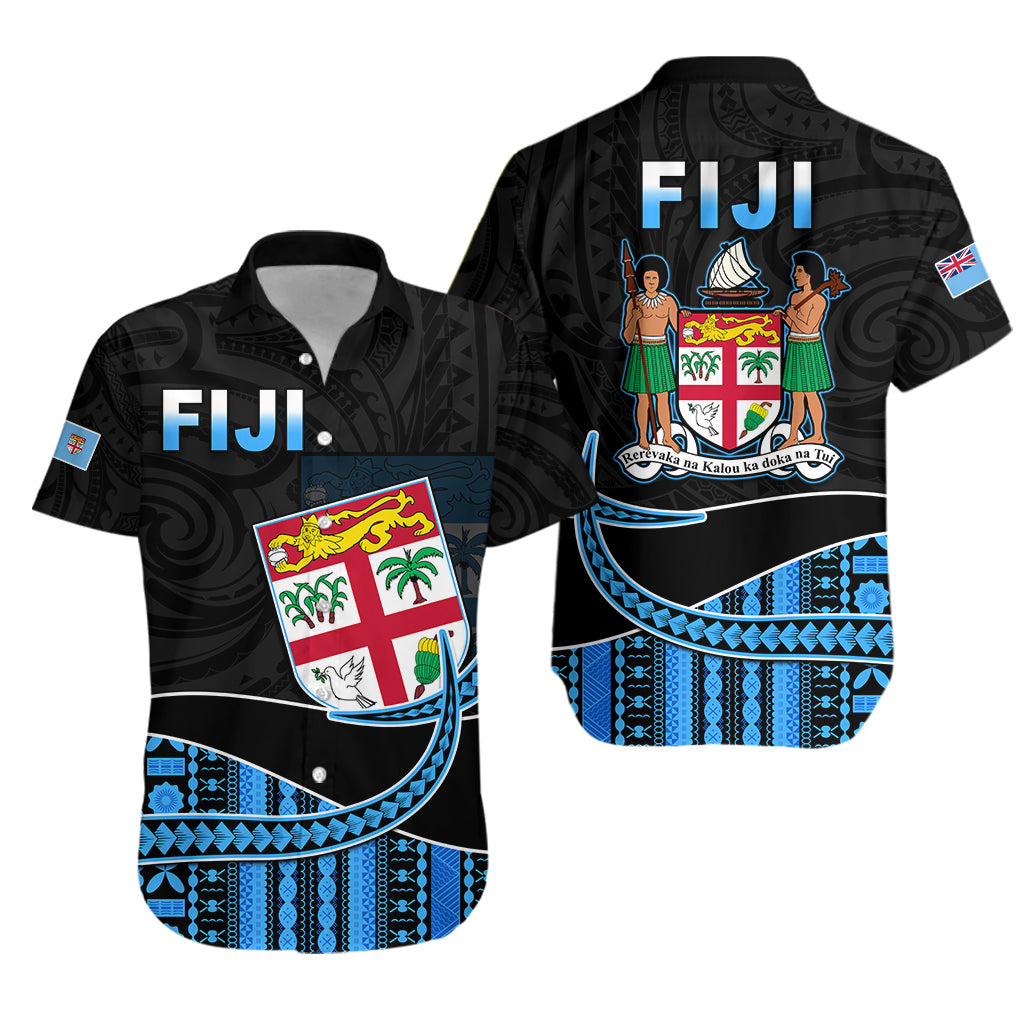 Fiji Polynesian Hawaiian Shirt Featured Fijian Lovers LT13 Unisex Blue - Polynesian Pride