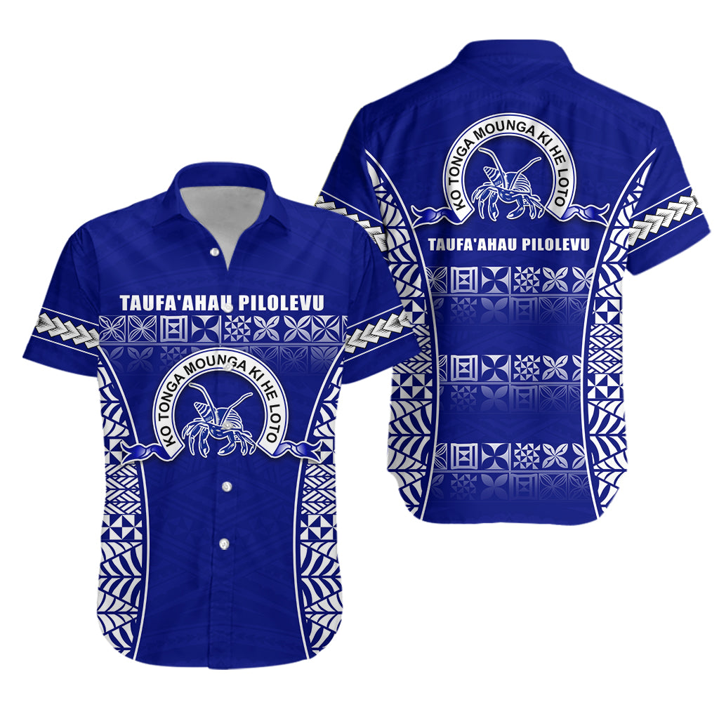 Taufa'ahau Pilolevu Hawaiian Shirt Ngatu Tongan LT13 Unisex Blue - Polynesian Pride