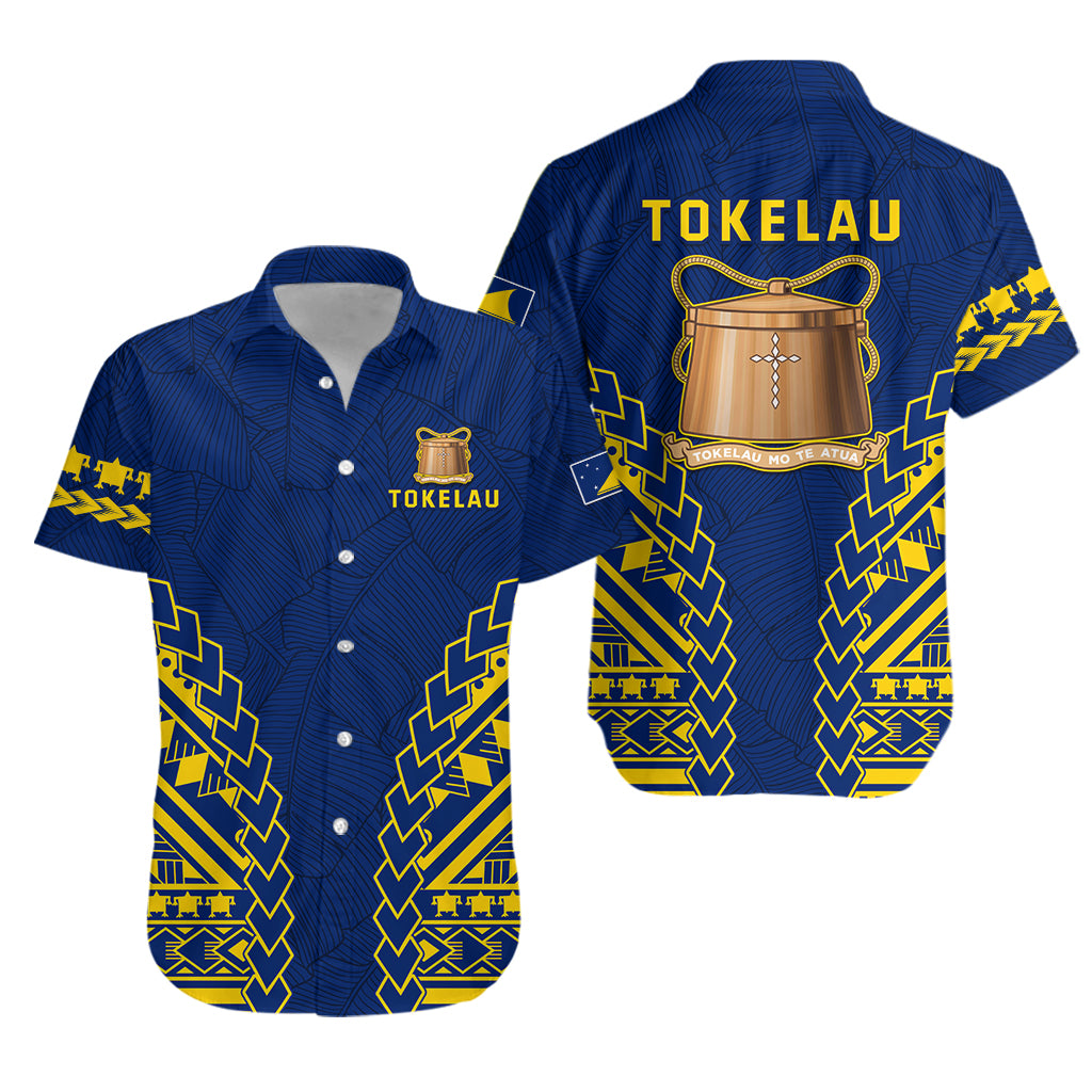 Tokelau Hawaiian Shirt Coconut Palm Leaf LT13 Unisex Blue - Polynesian Pride