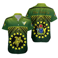 The Kuki's Hawaiian Shirt Cook Islands Rugby LT13 Unisex Green - Polynesian Pride