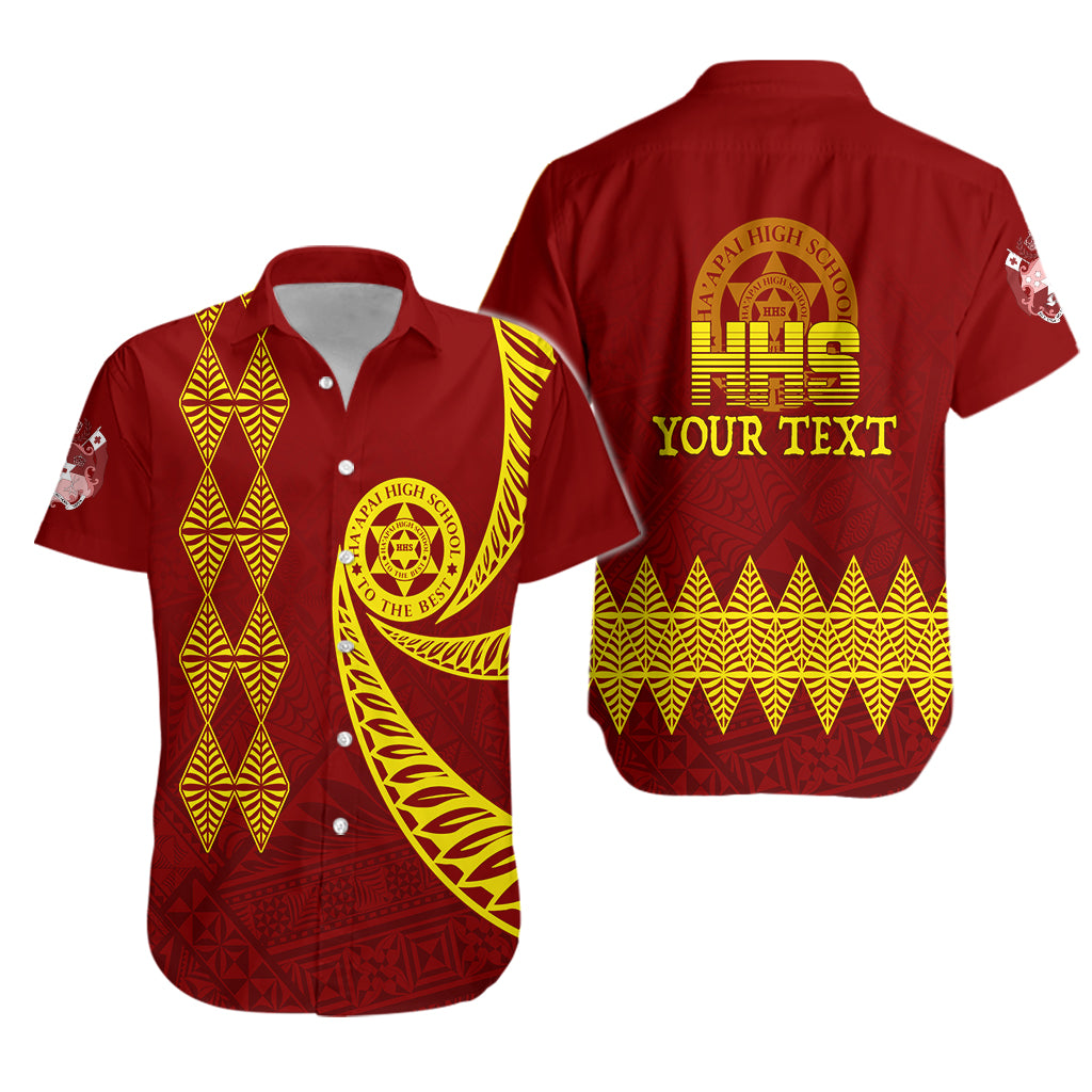 (Custom Personalize) Tonga Ha'apai High School Hawaiian Shirt HHS To The Best LT7 Unisex Red - Polynesian Pride